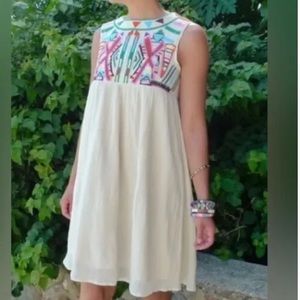 Anthropologie by Gryphon Sunny Embroidered Dress Medium